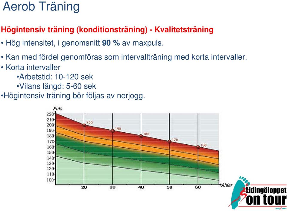 Kan med fördel genomföras som intervallträning med korta intervaller.