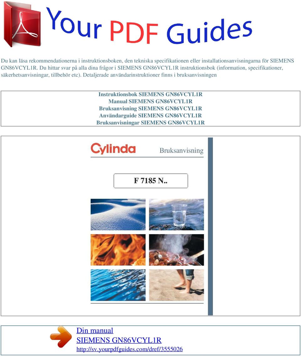 Du hittar svar på alla dina frågor i instruktionsbok (information, specifikationer,