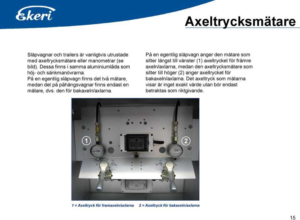 den för bakaxeln/axlarna.