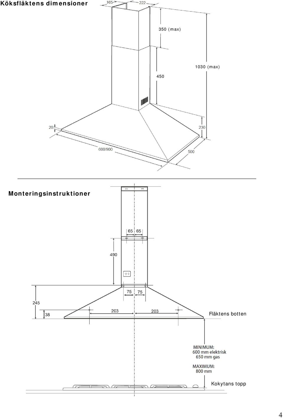 Monteringsinstruktioner