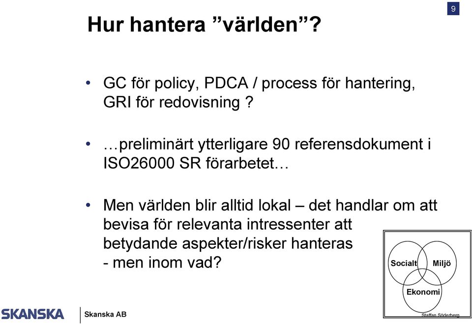 preliminärt ytterligare 90 referensdokument i ISO26000 SR förarbetet Men