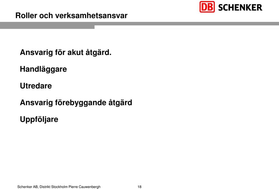 Handläggare Utredare Ansvarig