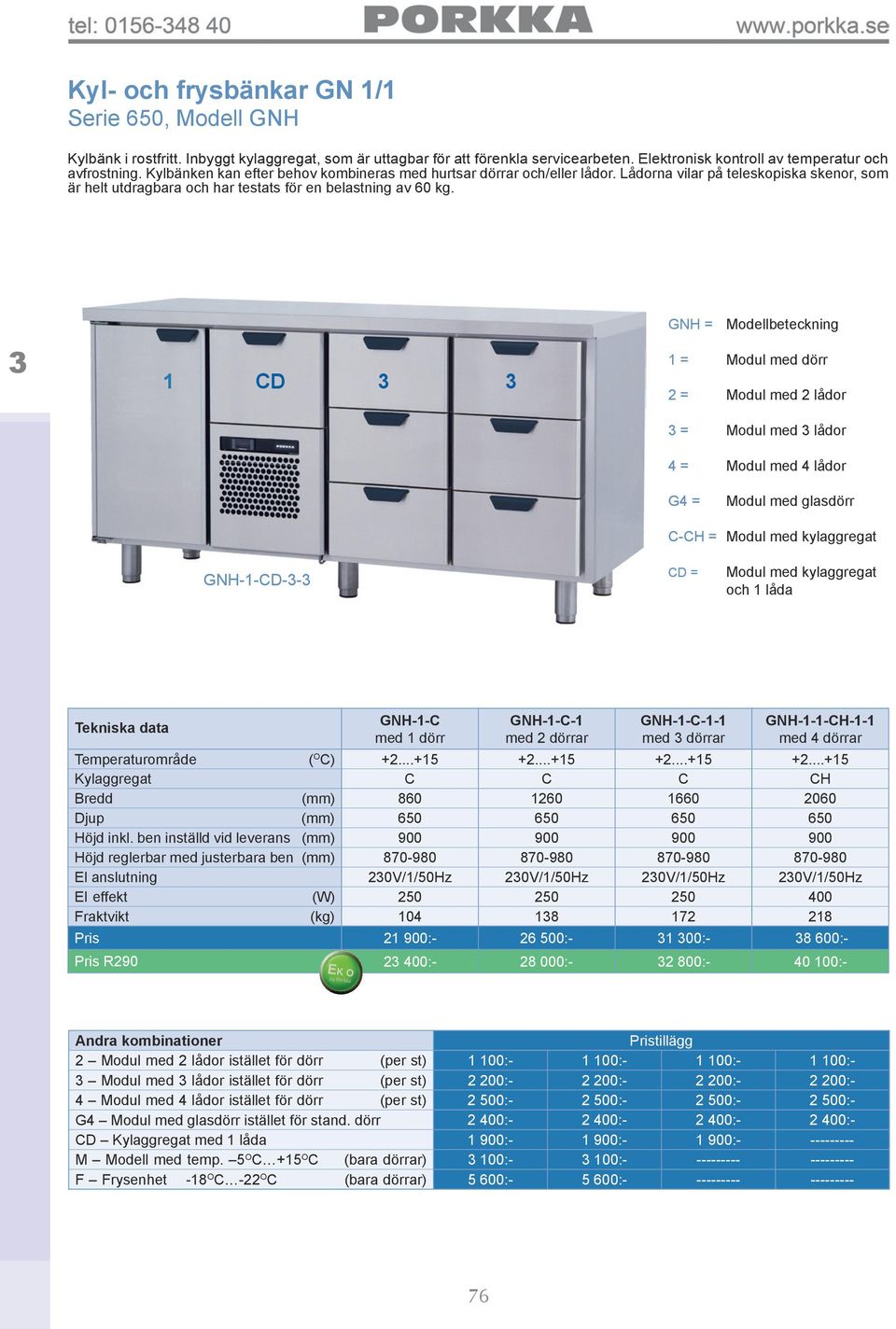 CD GNH = Modellbeteckning = Modul med dörr = Modul med lådor = Modul med lådor = Modul med lådor G = Modul med glasdörr C-CH = Modul med kylaggregat GNH--CD-- CD = Modul med kylaggregat och låda