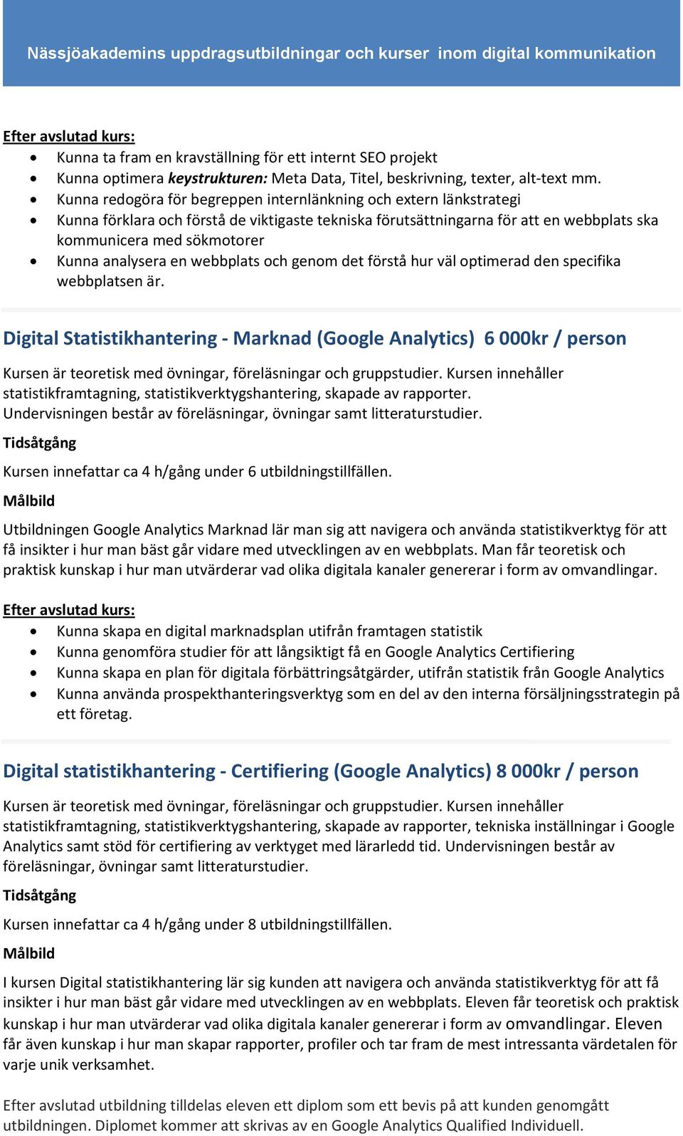 analysera en webbplats och genom det förstå hur väl optimerad den specifika webbplatsen är.