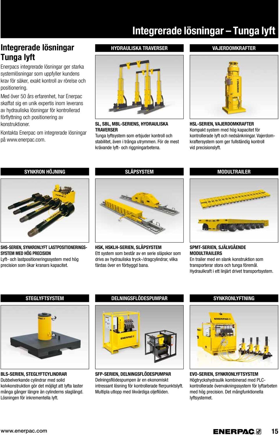 Kontakta Enerpac om integrerade lösningar på www.enerpac.com.