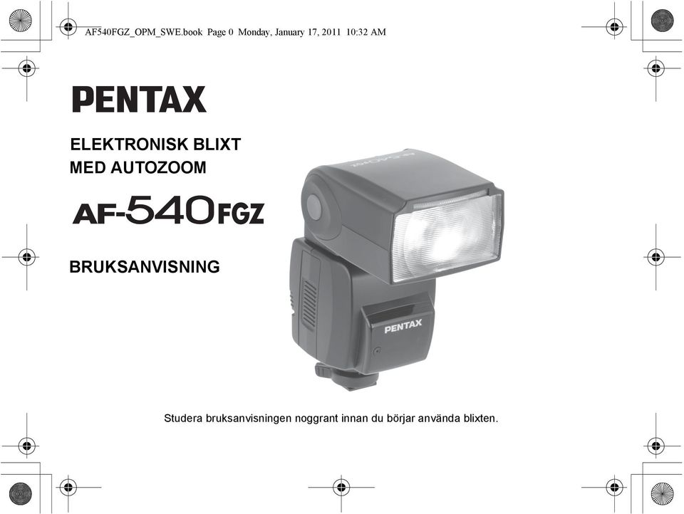 ZOOM ELECTRONIC MED FLASH AUTOZOOM UNIT BRUKSANVISNING OPERATING MANUAL