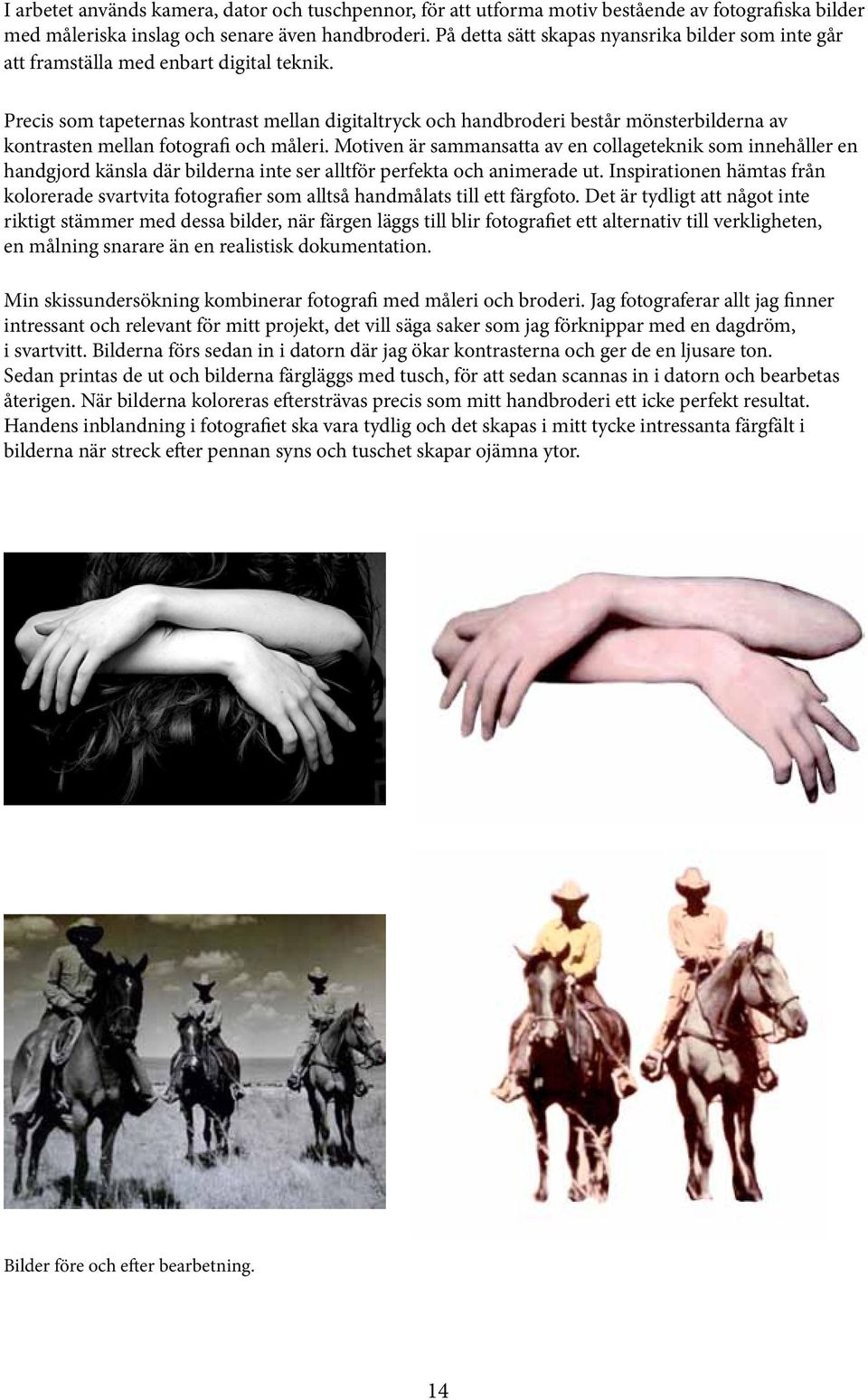 Precis som tapeternas kontrast mellan digitaltryck och handbroderi består mönsterbilderna av kontrasten mellan fotografi och måleri.