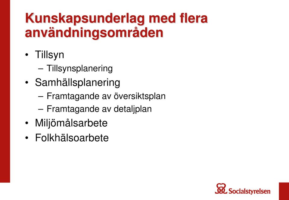 Tillsynsplanering Samhällsplanering