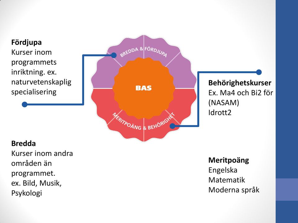 Ma4 och Bi2 för (NASAM) Idrott2 Bredda Kurser inom andra