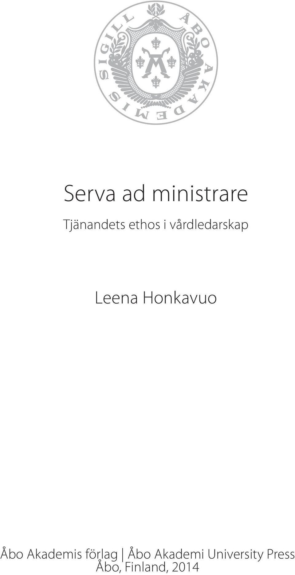 Honkavuo Åbo Akademis förlag Åbo