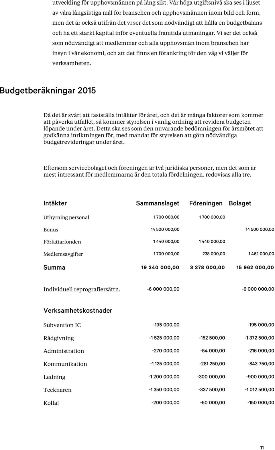 ha ett starkt kapital inför eventuella framtida utmaningar.