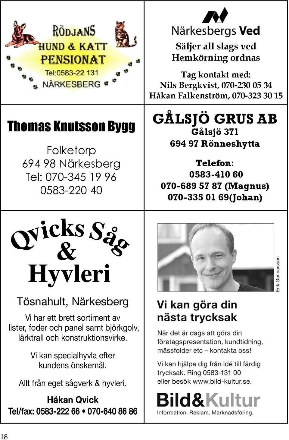 (Magnus) 070-335 01 69(Johan) Tösnahult, Närkesberg Vi har ett brett sortiment av lister, foder och panel samt björkgolv, lärktrall och