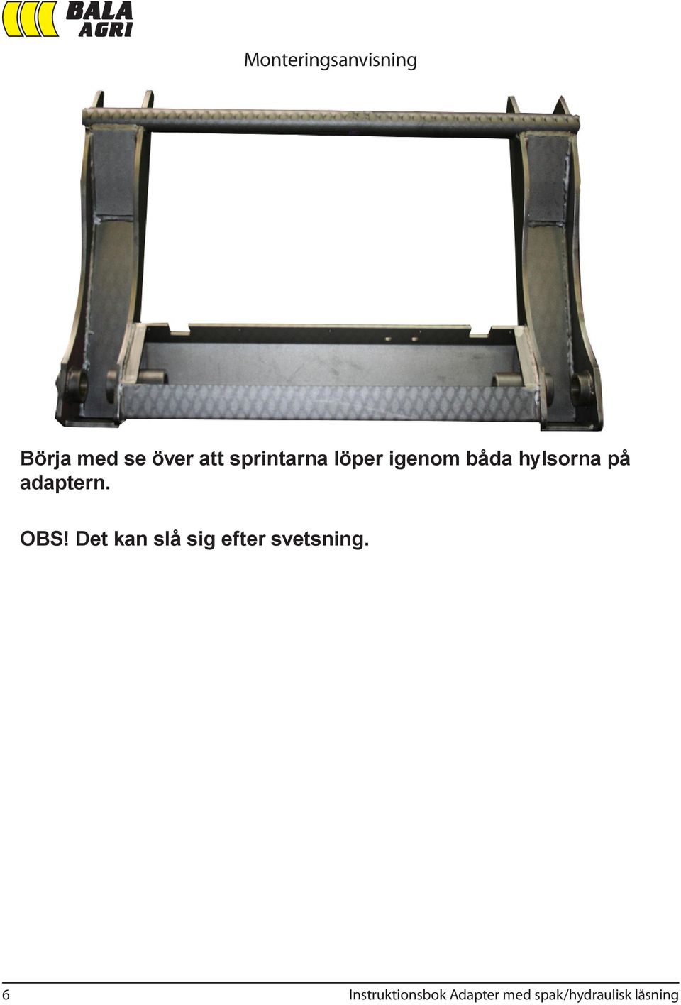 adaptern. OBS!