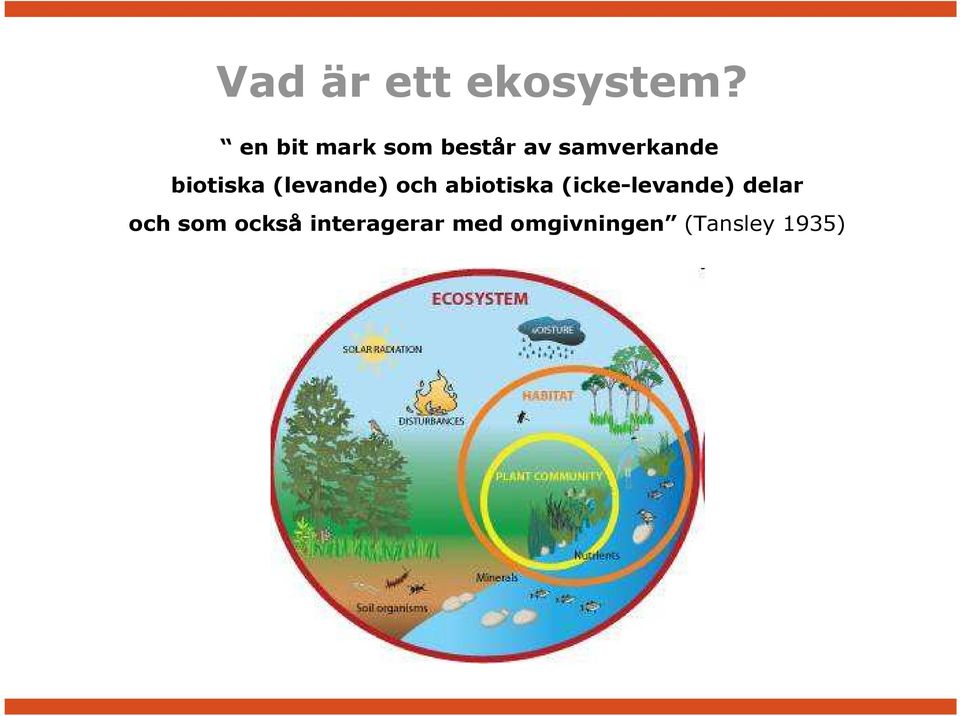 biotiska (levande) och abiotiska