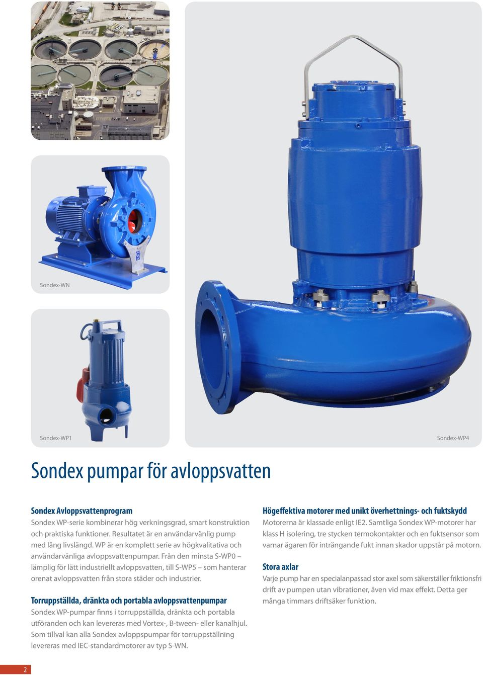 Från den minsta S-WP0 lämplig för lätt industriellt avloppsvatten, till S-WP5 som hanterar orenat avloppsvatten från stora städer och industrier.