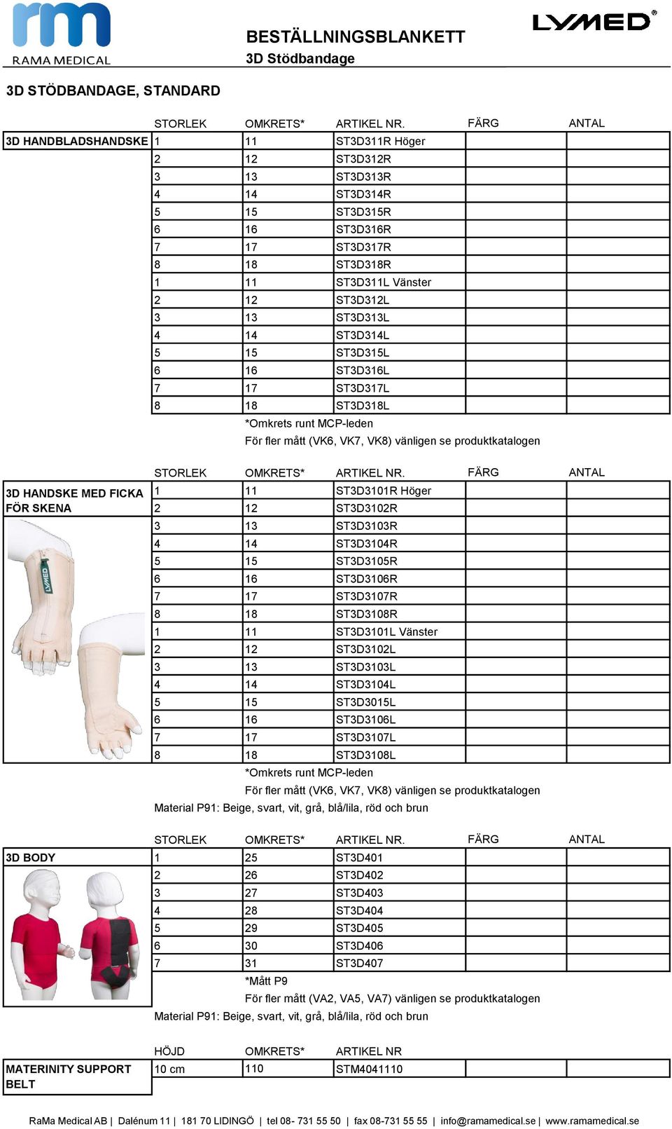 ST3D3101R Höger 2 12 ST3D3102R 3 13 ST3D3103R 4 14 ST3D3104R 5 15 ST3D3105R 6 16 ST3D3106R 7 17 ST3D3107R 8 18 ST3D3108R 1 11 ST3D3101L Vänster 2 12 ST3D3102L 3 13 ST3D3103L 4 14 ST3D3104L 5 15