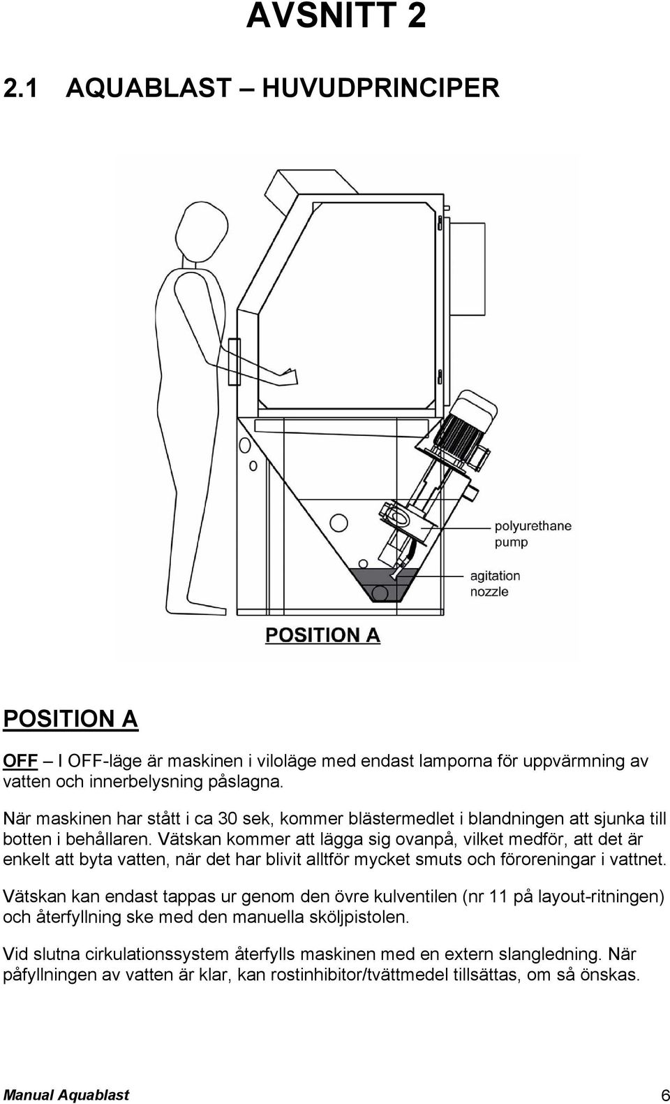 Vätskan kommer att lägga sig ovanpå, vilket medför, att det är enkelt att byta vatten, när det har blivit alltför mycket smuts och föroreningar i vattnet.