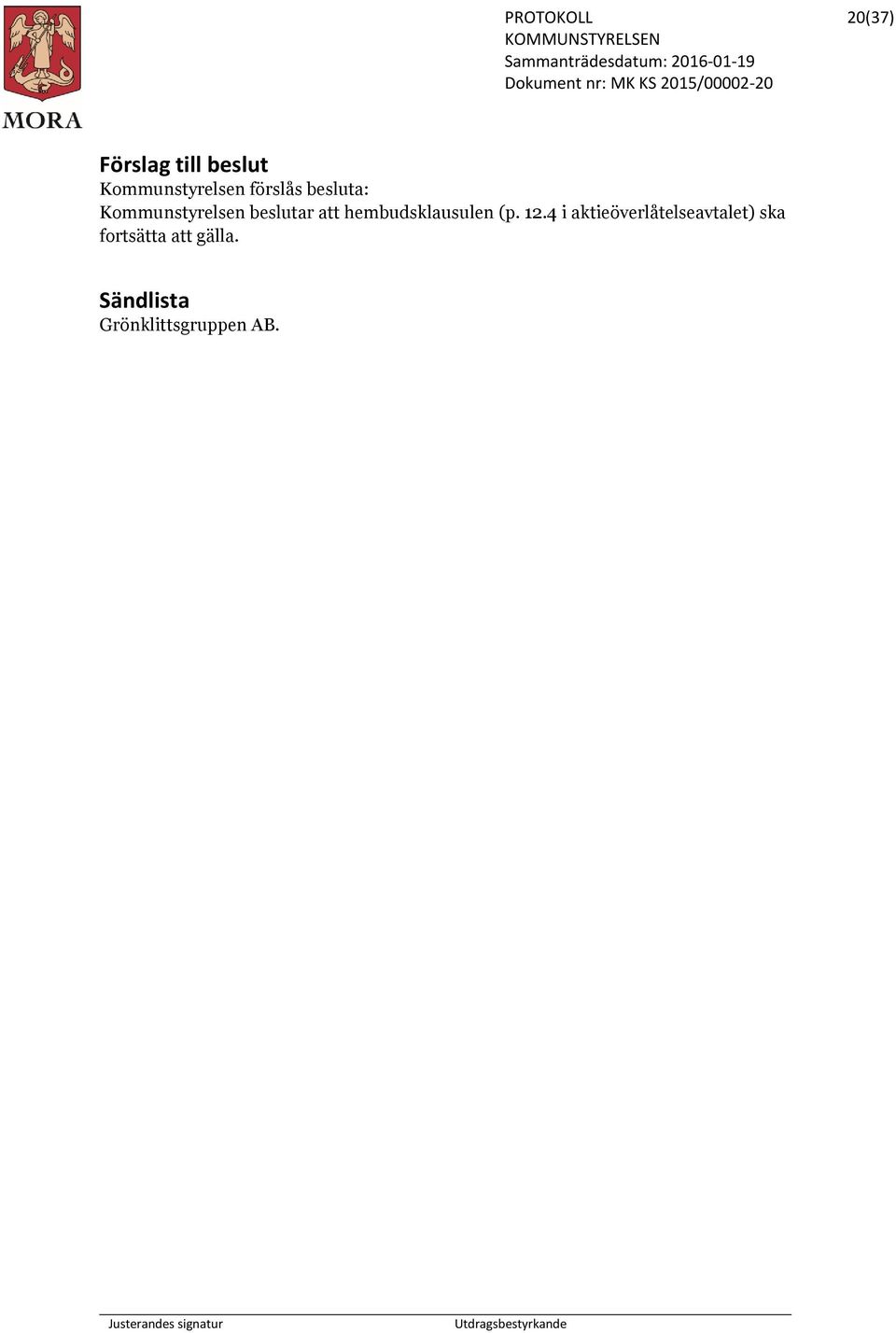 hembudsklausulen (p. 12.
