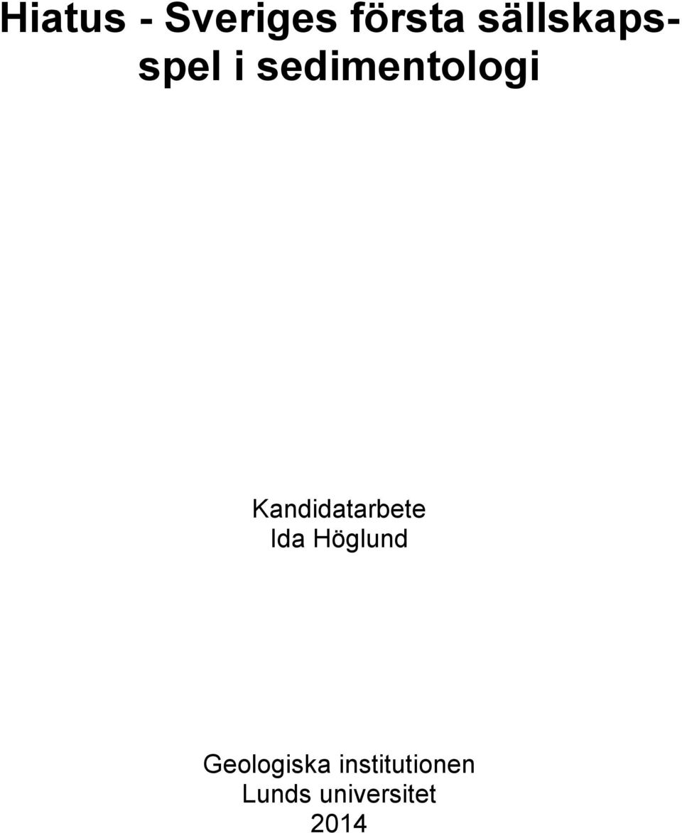 Kandidatarbete Ida Höglund