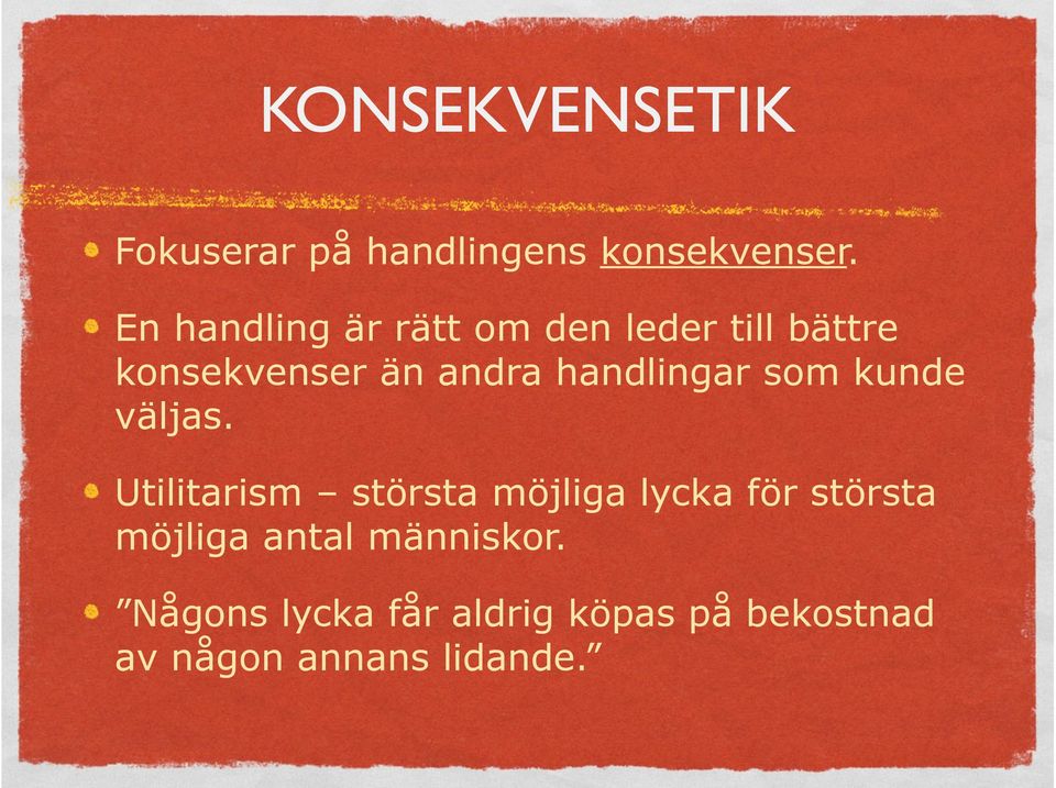 handlingar som kunde väljas.