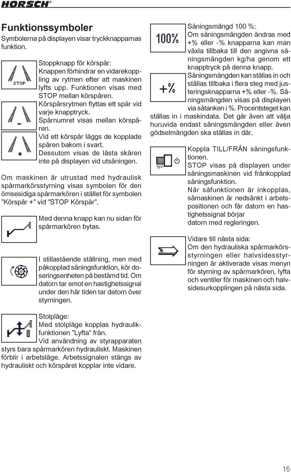 Dessutom visas de låsta skären inte på displayen vid utsåningen.