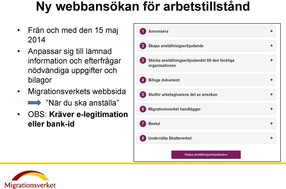 nödvändiga uppgifter och bilagor Migrationsverkets webbsida