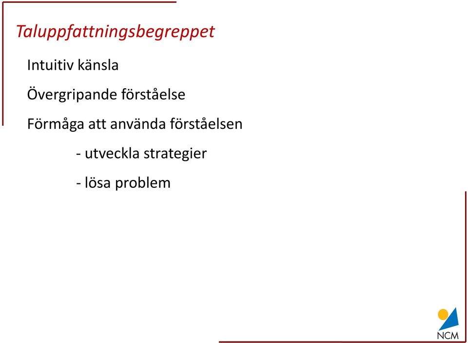 Förmåga att använda förståelsen -