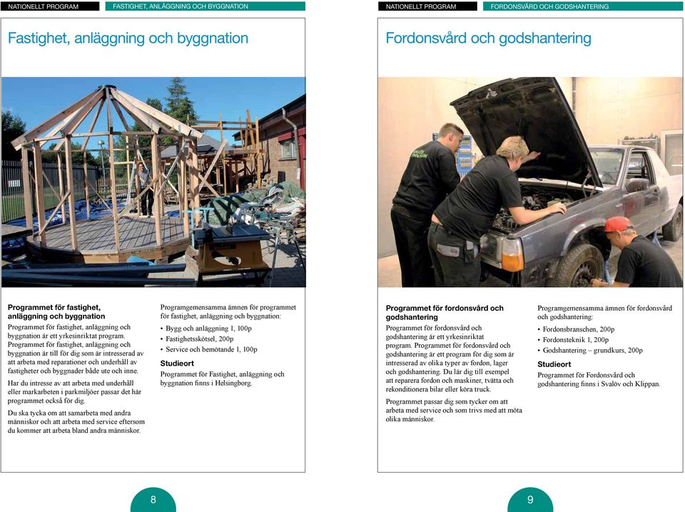 fastighet, anläggning och byggnation är till för dig som är intresserad av att arbeta med reparationer och underhåll av fastigheter och byggnader både ute och inne.