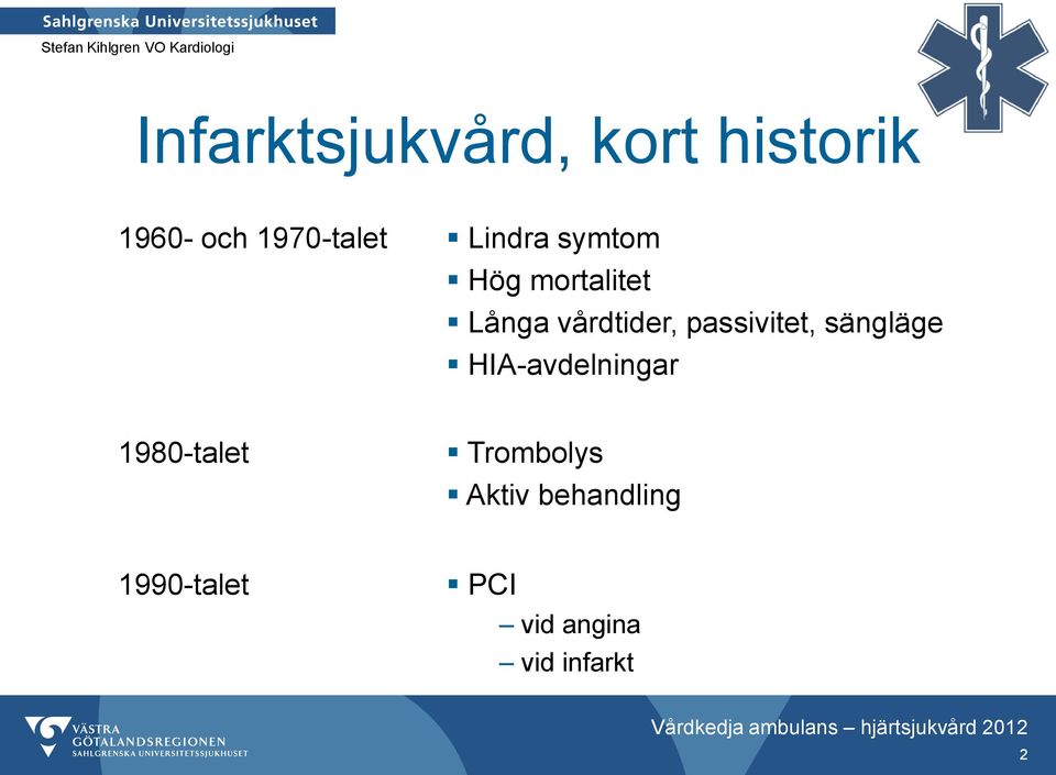 passivitet, sängläge HIA-avdelningar 1980-talet