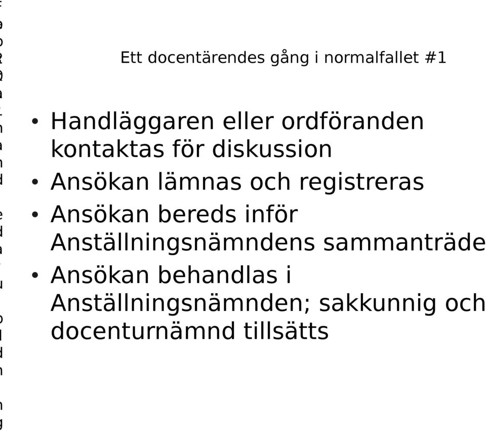 registreras Ansökan bereds inför Anställningsnämndens