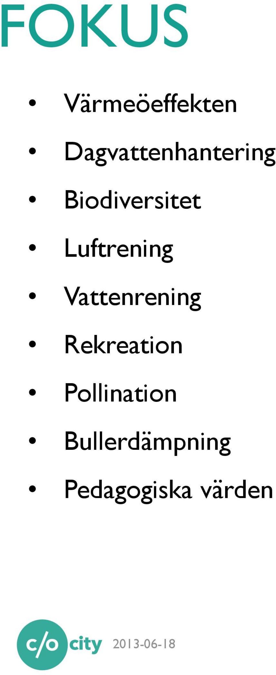 Luftrening Vattenrening Rekreation