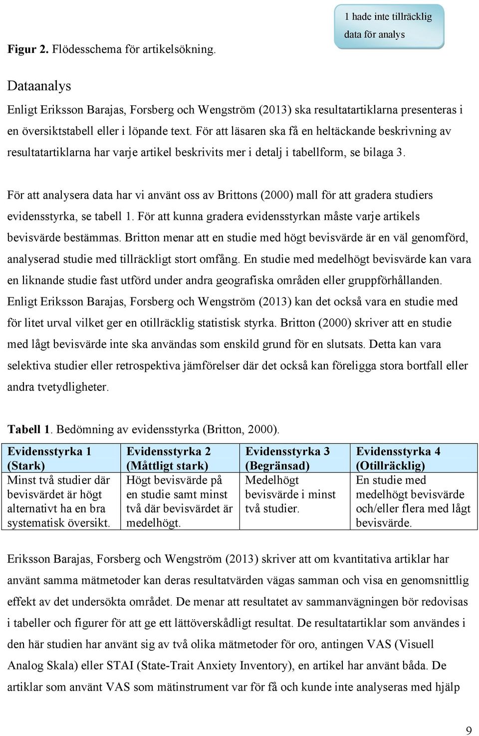För att läsaren ska få en heltäckande beskrivning av resultatartiklarna har varje artikel beskrivits mer i detalj i tabellform, se bilaga 3.