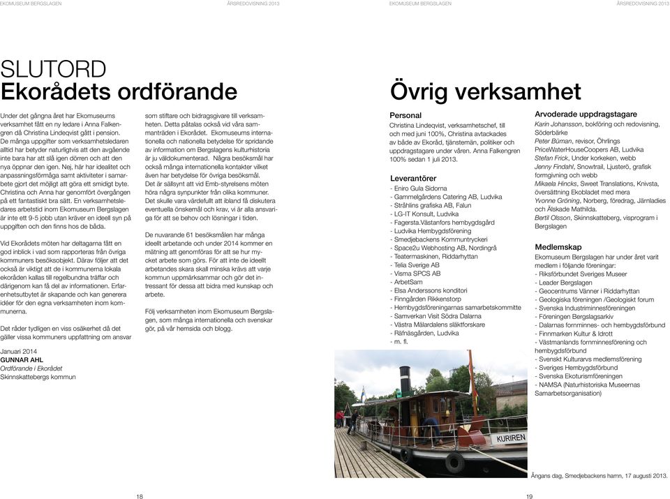 Nej, här har idealitet och anpassningsförmåga samt aktiviteter i samarbete gjort det möjligt att göra ett smidigt byte. Christina och Anna har genomfört övergången på ett fantastiskt bra sätt.