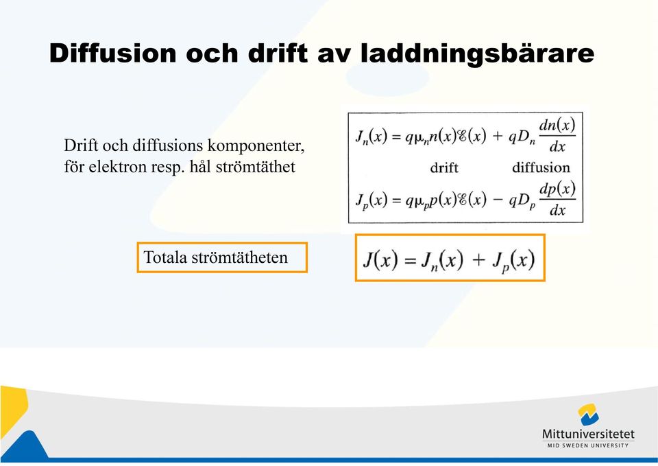 diffusions komponenter, för