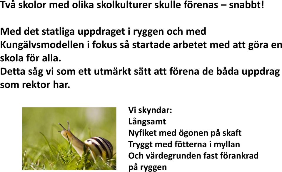 att göra en skola för alla.