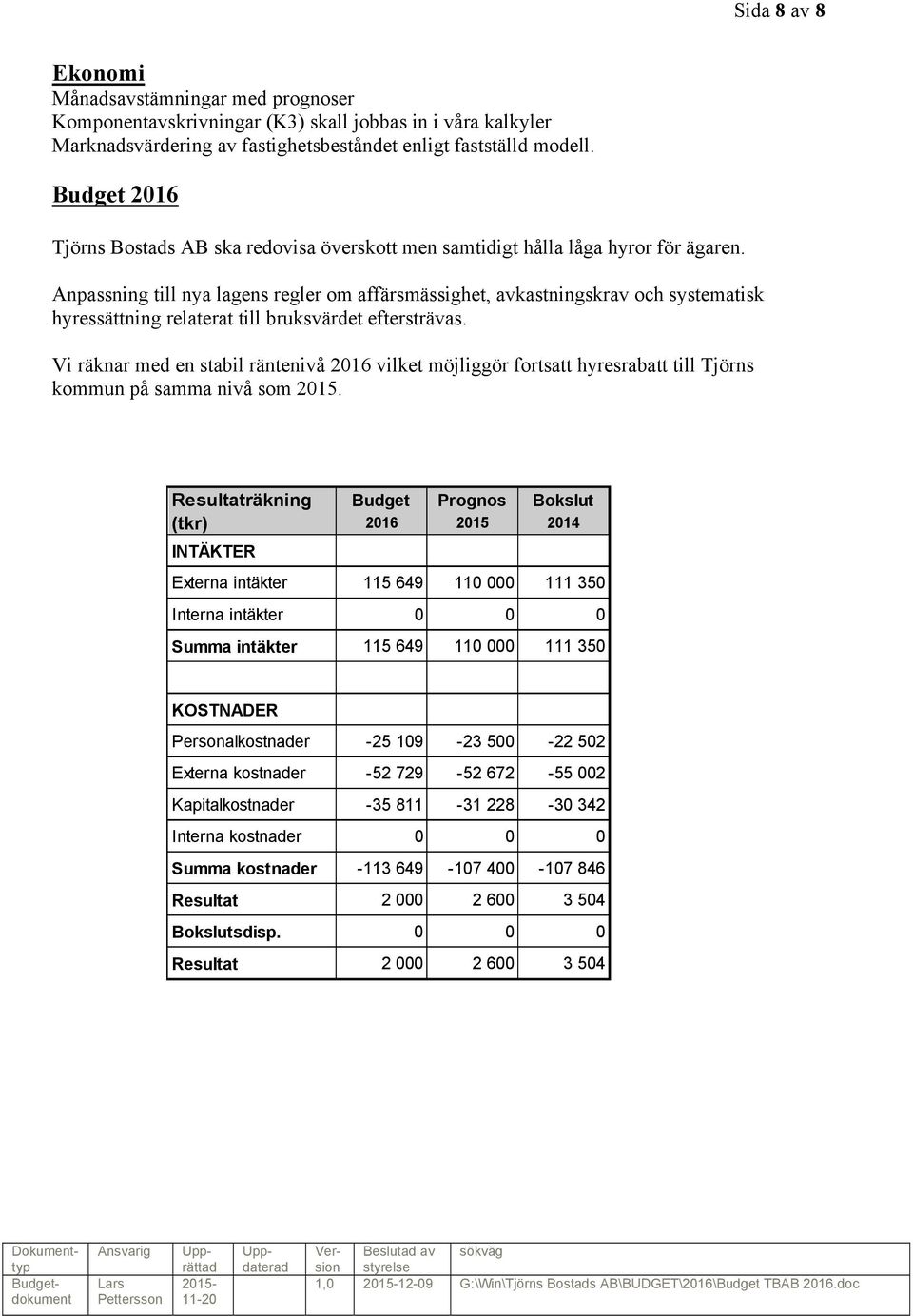 Anpassning till nya lagens regler om affärsmässighet, avkastningskrav och systematisk hyressättning relaterat till bruksvärdet eftersträvas.