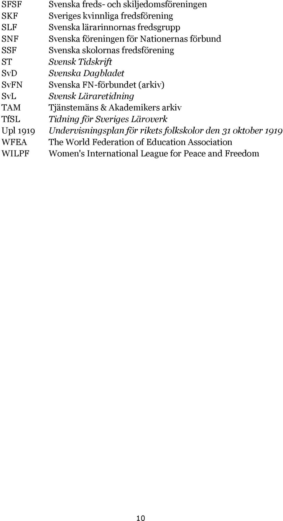 (arkiv) SvL Svensk Läraretidning TAM Tjänstemäns & Akademikers arkiv TfSL Tidning för Sveriges Läroverk Upl 1919 Undervisningsplan för