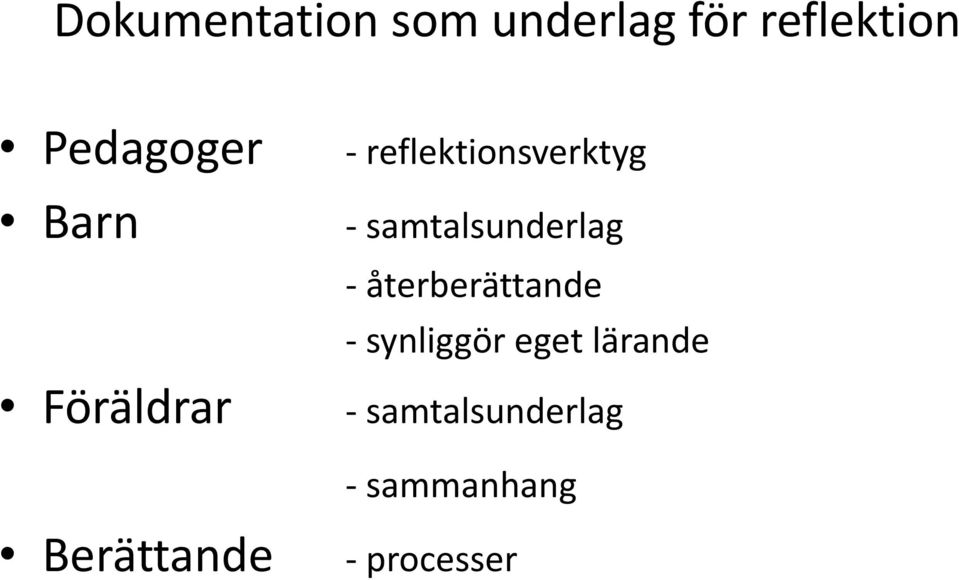 reflektionsverktyg - samtalsunderlag -