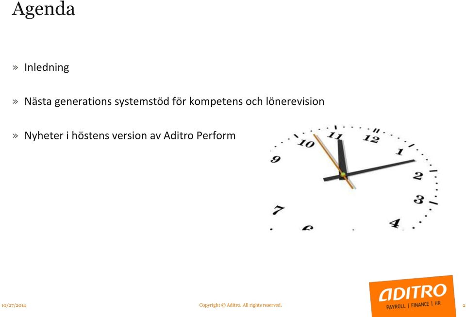 Nyheter i höstens version av Aditro Perform