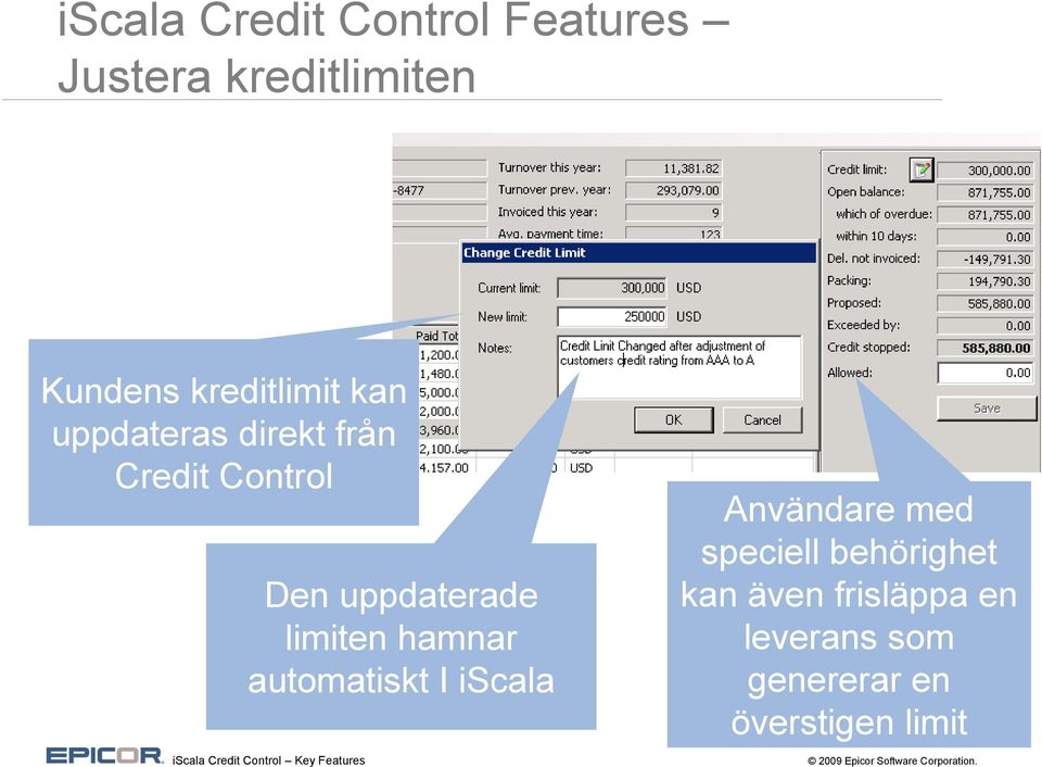 uppdaterade limiten hamnar automatiskt I iscala Användare med