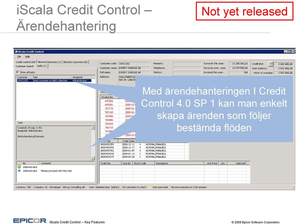 iscala Control Credit 4.0 SP 1 kan man enkelt skapa Control ärenden 4.