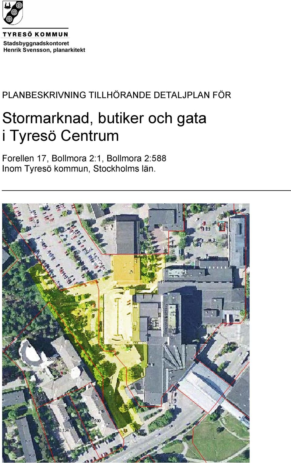 Stormarknad, butiker och gata i Tyresö Centrum