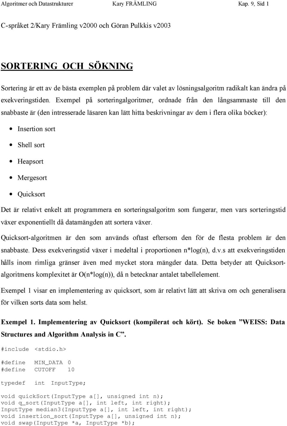 exekveringstiden.