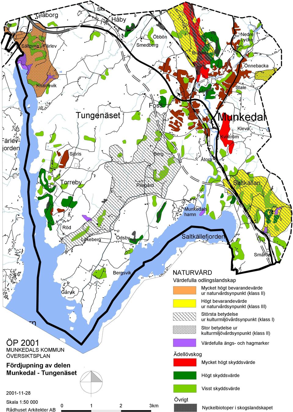 Tungenäset Bergsvik NATURVÅRD Värdefulla odlingslandskap Mycket högt bevarandevärde ur naturvårdsynpunkt (klass II) Högt bevarandevärde ur naturvårdsynpunkt (klass III) Största betydelse ur