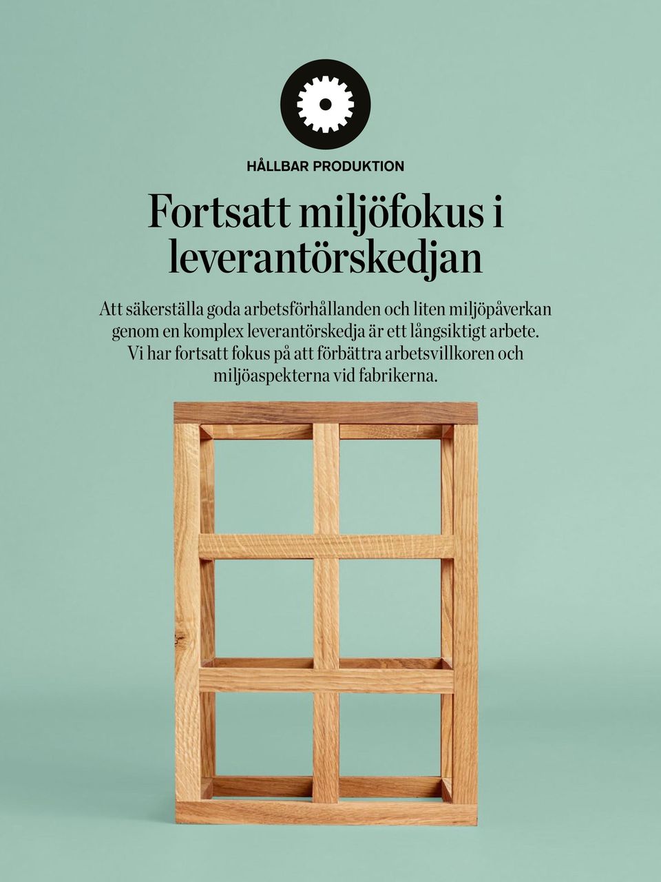 leverantörskedja är ett långsiktigt arbete.