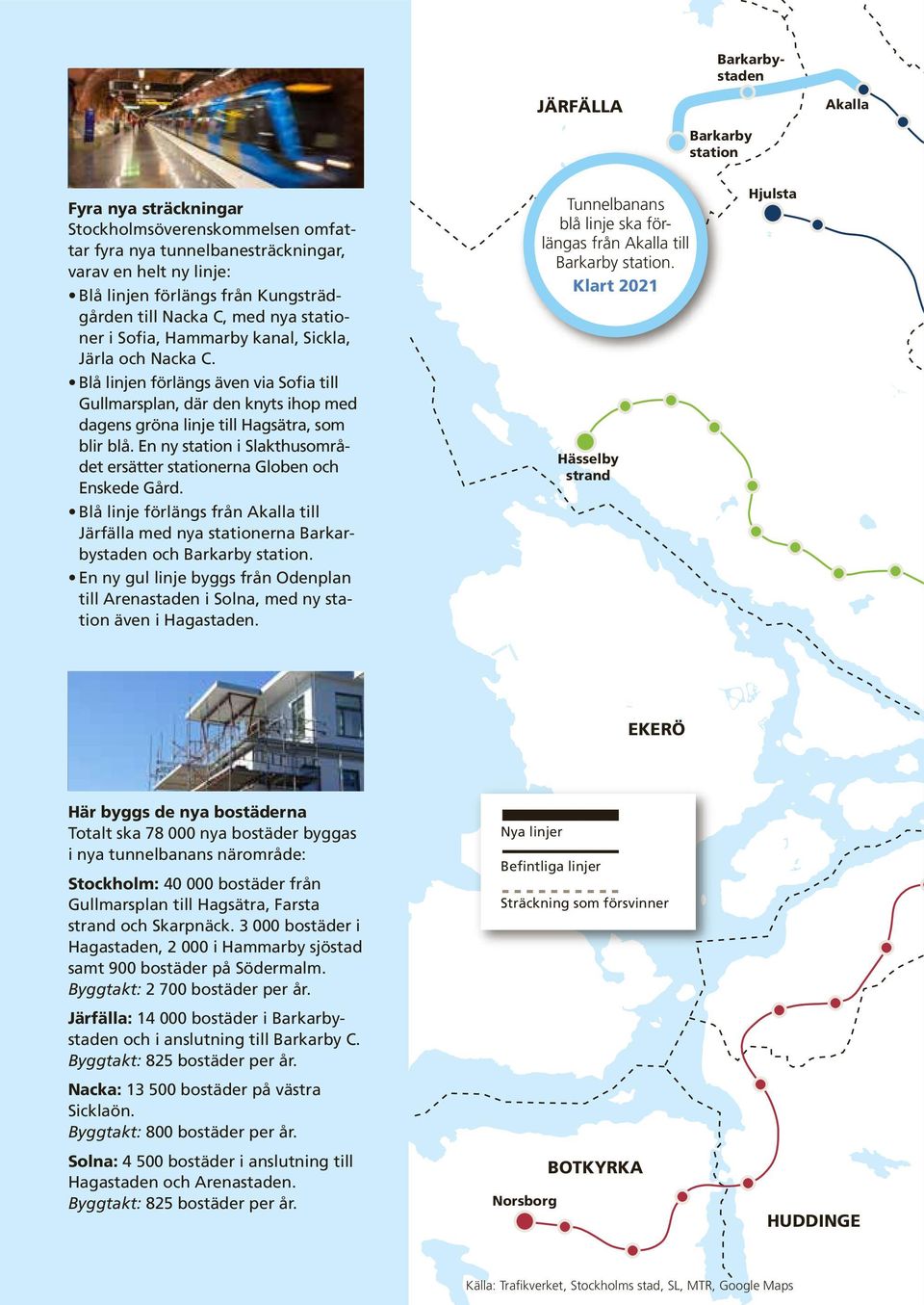 Blå linjen förlängs även via Sofia till Gullmarsplan, där den knyts ihop med dagens gröna linje till Hagsätra, som blir blå.