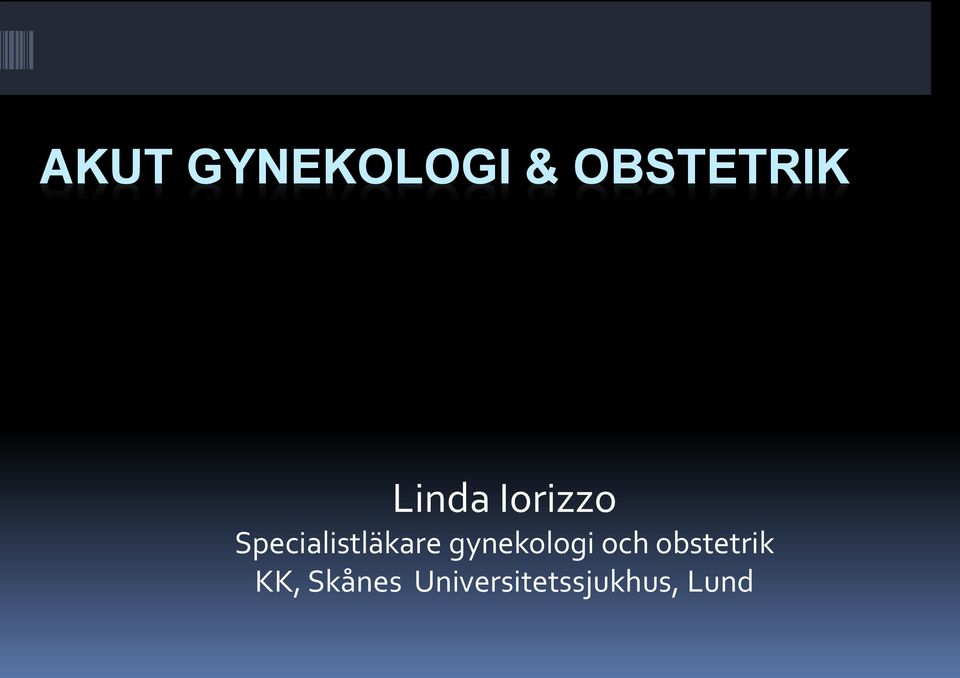 Specialistläkare gynekologi