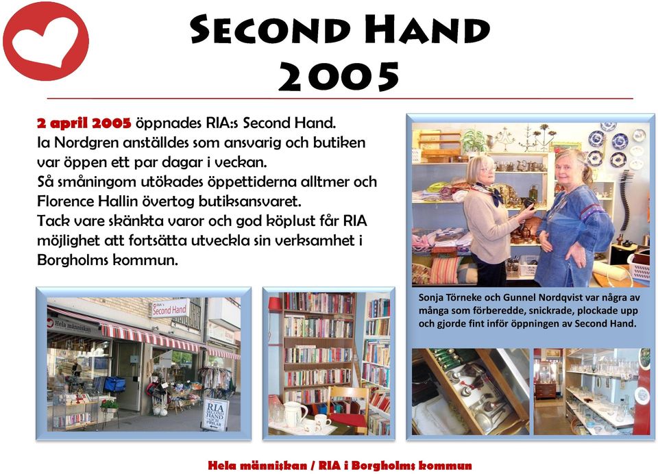 Så småningom utökades öppettiderna alltmer och Florence Hallin övertog butiksansvaret.
