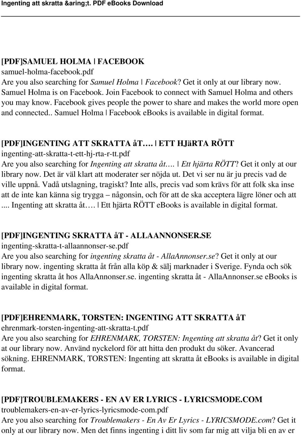 . Samuel Holma Facebook ebooks is available in digital format. [PDF]INGENTING ATT SKRATTA åt. ETT HJäRTA RÖTT ingenting-att-skratta-t-ett-hj-rta-r-tt.