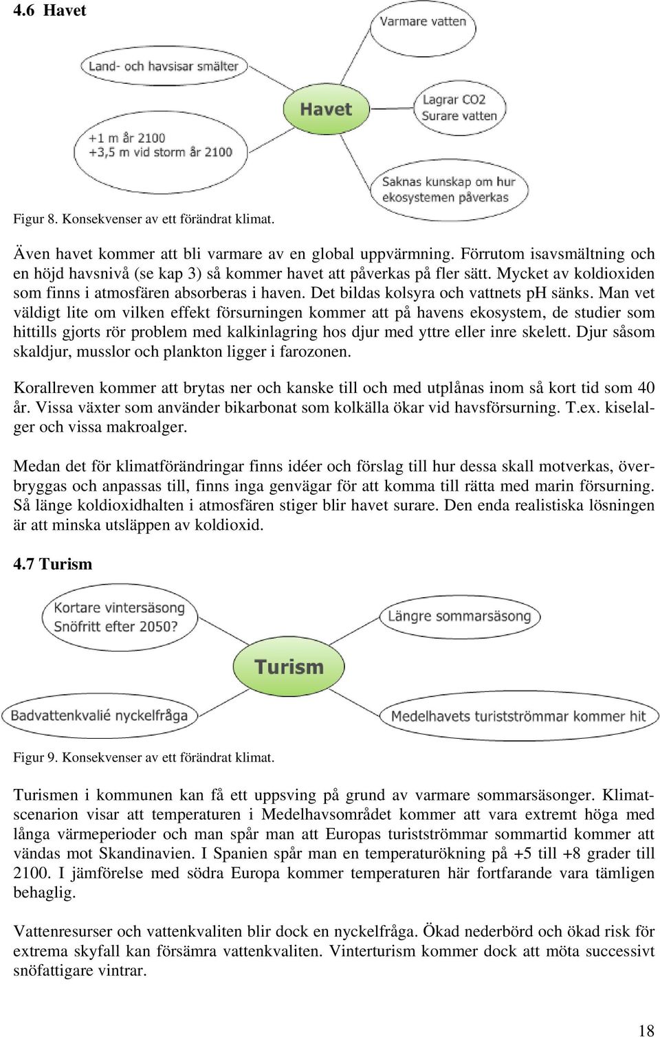 Det bildas kolsyra och vattnets ph sänks.